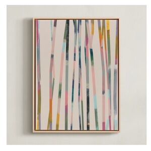 NIB Wood Framed Custom Canvas Art Set - “Painted Forest” by Lindsay Megahed